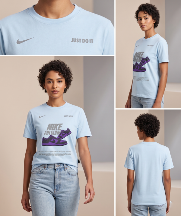 Nike Sportswear "Air Dunk" Heritage Graphic T-Shirt - Light Blue